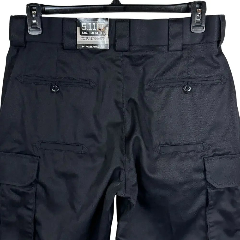 5.11 Tactical Series Mens 34” Waist Twill BDU Class-B Cargo Pants Zip-Fly Navy